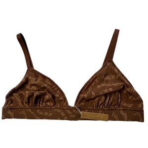 SKIMS Summer Mesh Triangle Bralette Latte Swirl Womens 2X